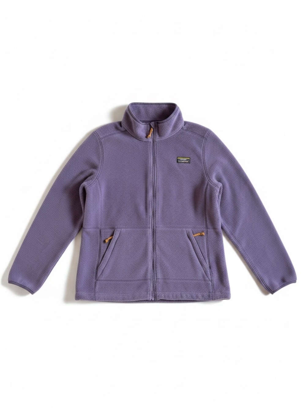 L.L. Bean Fleece Full Zip Jacket Outdoor Casual Hiking Purple Lavender Large